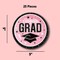 25 Count Paper Dinner Plates 9 Inch Pink Round for Graduation Party Congrats Grad Decor